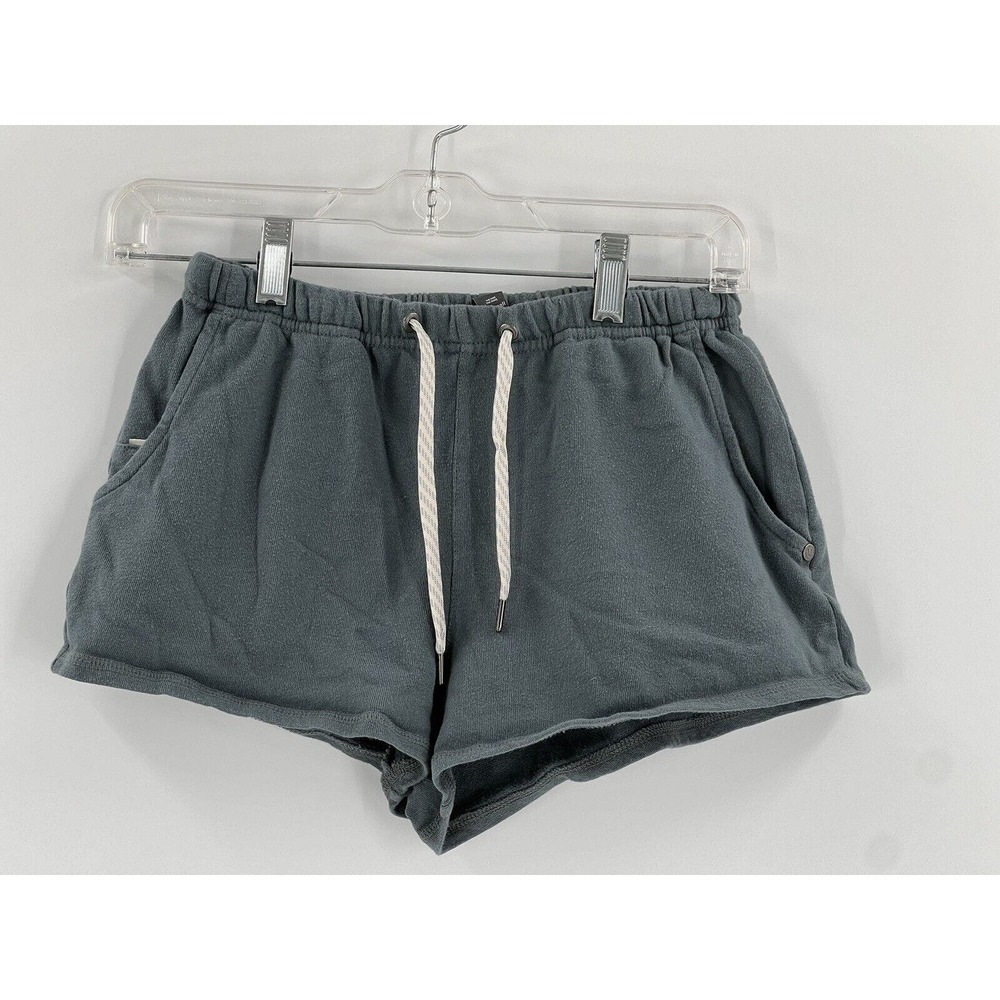 Vuori Women's Sunnyside Shorts Green Drawstring Pockets Organic Cotton